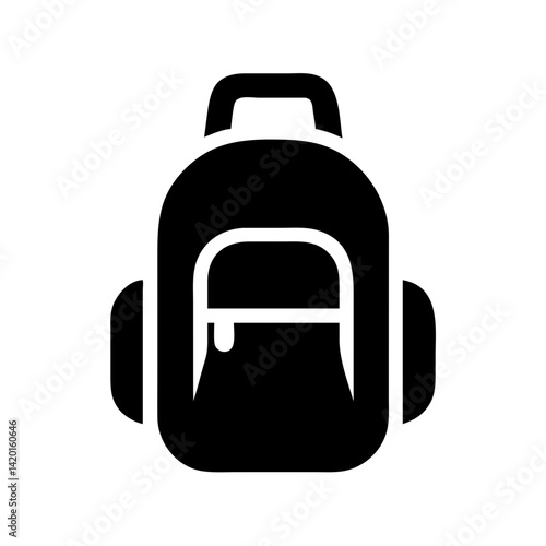 Backpack bag rucksack knapsack schoolbag travelbag carryall daypack luggage gear equipment icon vector
