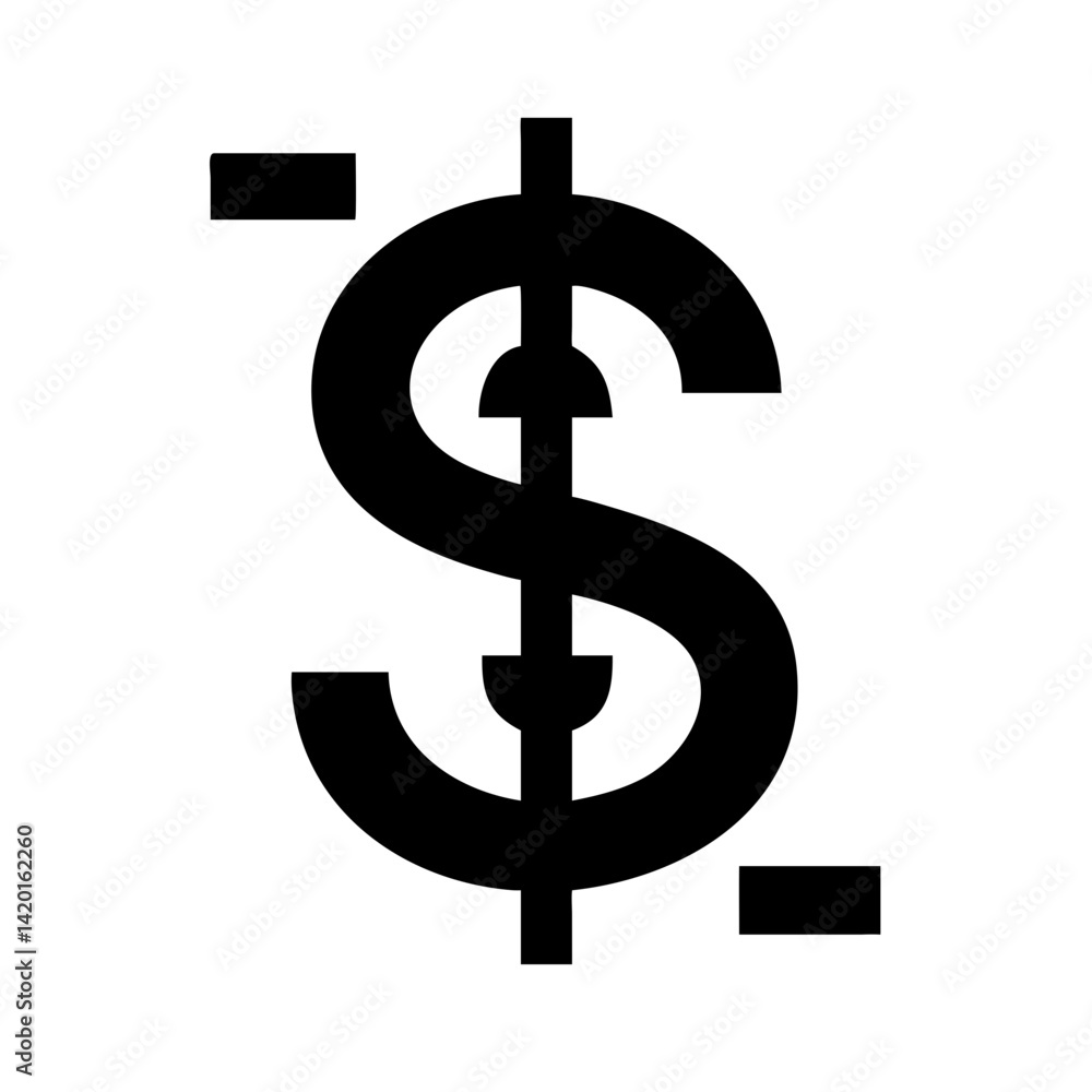 Obraz premium Dollar sign icon vector illustration financial symbol currency money investment and business finance