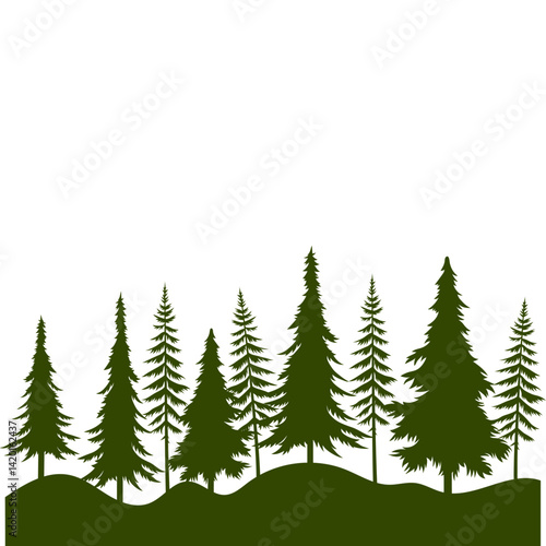 christmas trees vector