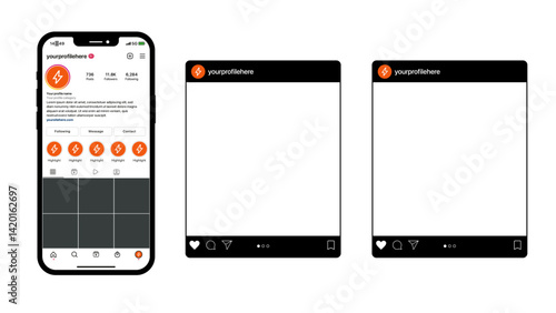 Mockup Social media vertical post stories or reels	