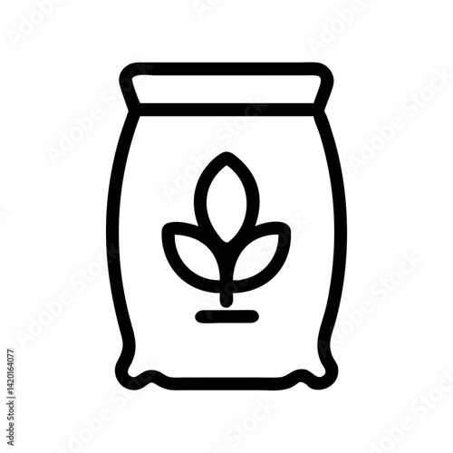 Seed bag vector icon illustration for farming agriculture and gardening resources design needs