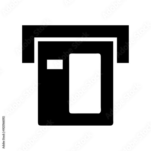 Atm machine cash dispenser financial transaction banking service money withdrawal icon design