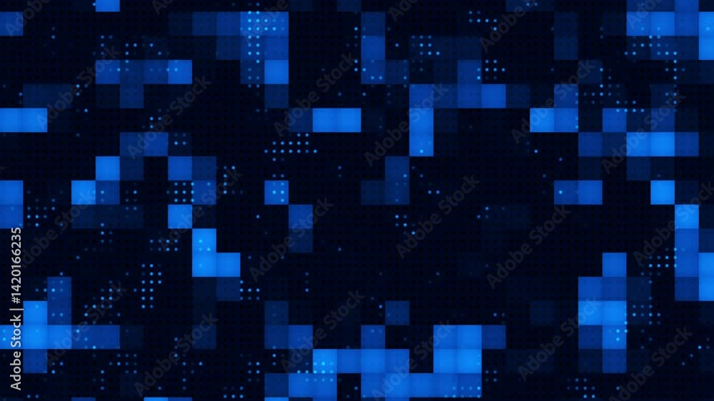 Digital Technology Background. Futuristic Squares Loop Pattern Animation. Digital Technology Background. Futuristic Squares Loop Pattern Animation.