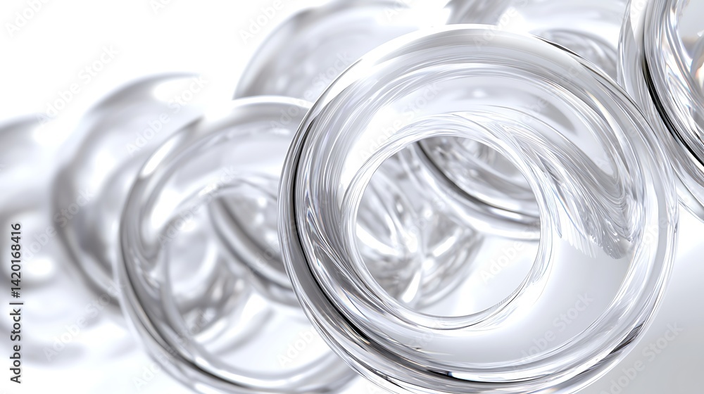Abstract rings swirl in soft light Abstract rings swirl in soft light