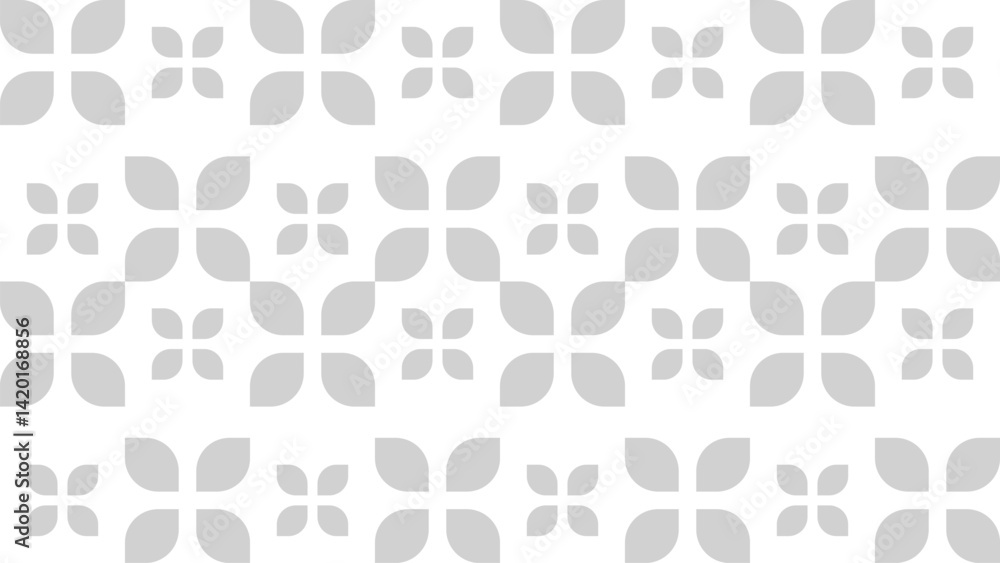 Fototapeta premium Seamless pattern designed in abstract style and gray color on white background