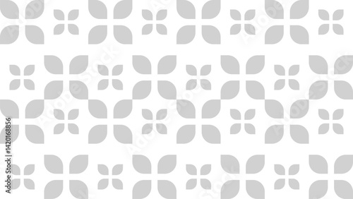 Seamless pattern designed in abstract style and gray color on white background
