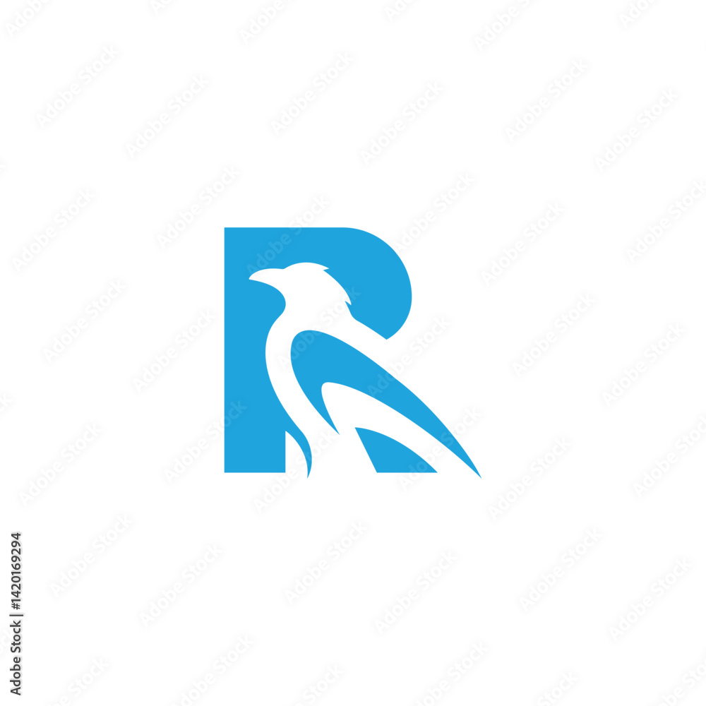 Obraz premium Flat Vector r Logo Design Template