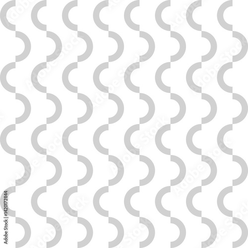 Seamless pattern designed in abstract style and gray color on white background