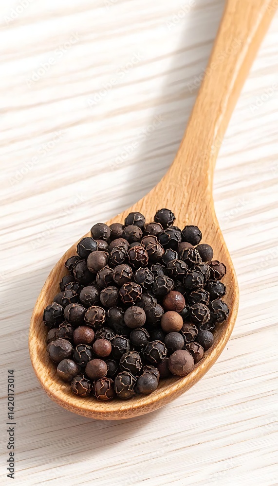 Peppercorns in Wooden Spoon (2) Peppercorns in Wooden Spoon (2)