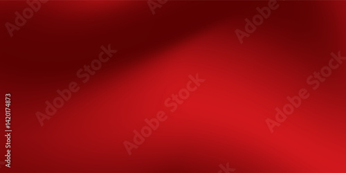 Abstract red gradient background, light and shadow on the backdrop with dimensions, hot tone wall modern