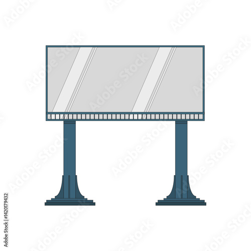 blank billboard on a white background Outdoor advertising panel collection various shapes design