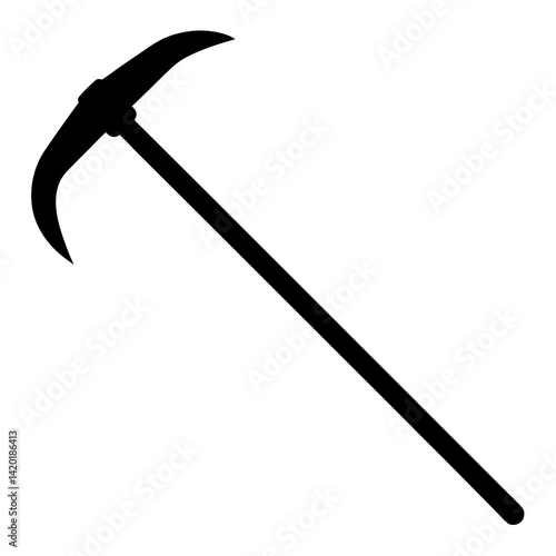 Pry bar crowbar silhouette illustration