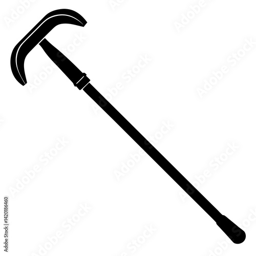 Pry bar crowbar silhouette illustration