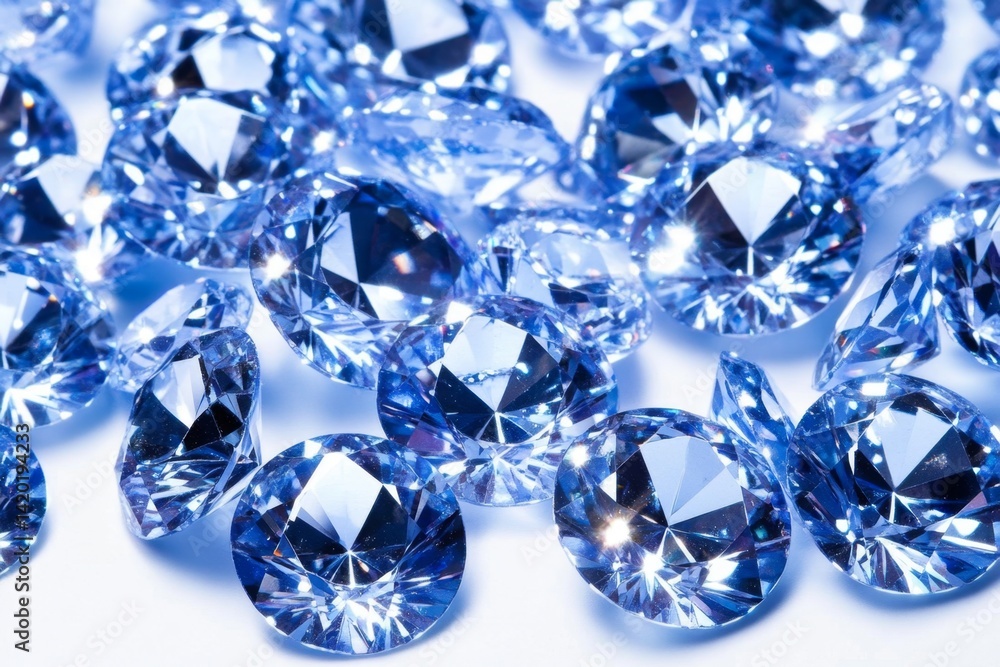 A dazzling array of blue diamonds A dazzling array of blue diamonds