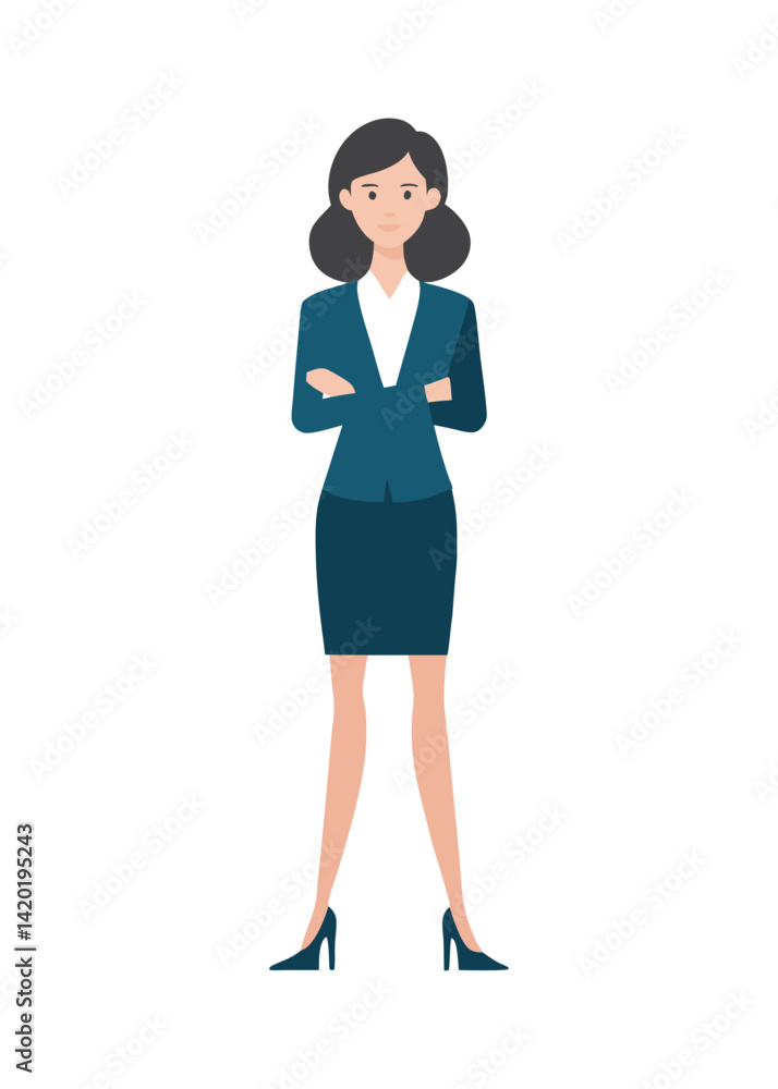 Professional businesswoman with confident posture Professional businesswoman with confident posture