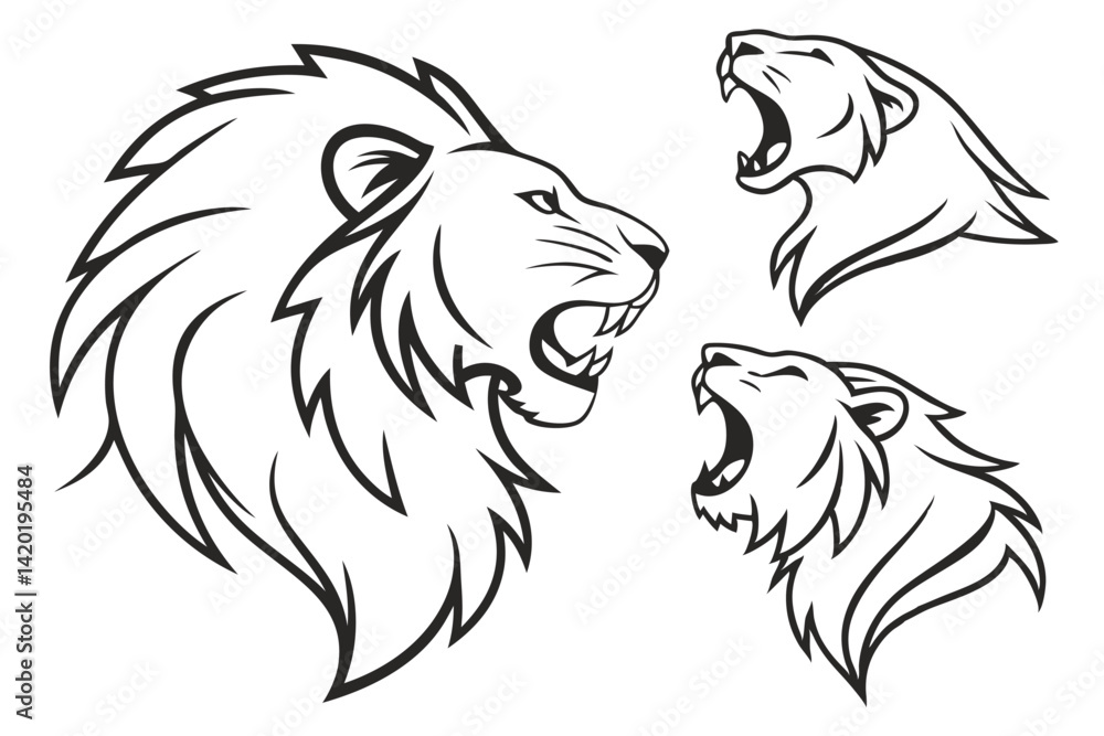 Obraz premium lion head mascot