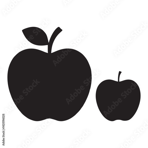 apple silhouette vector