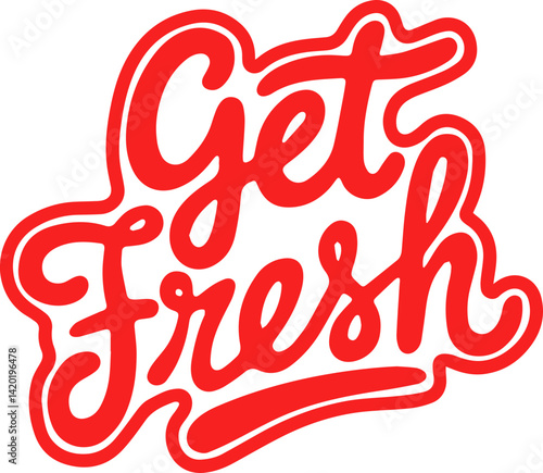 Get Fresh Red Hand Lettered Design