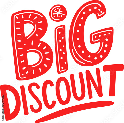 Big Red Discount Sale Graphic