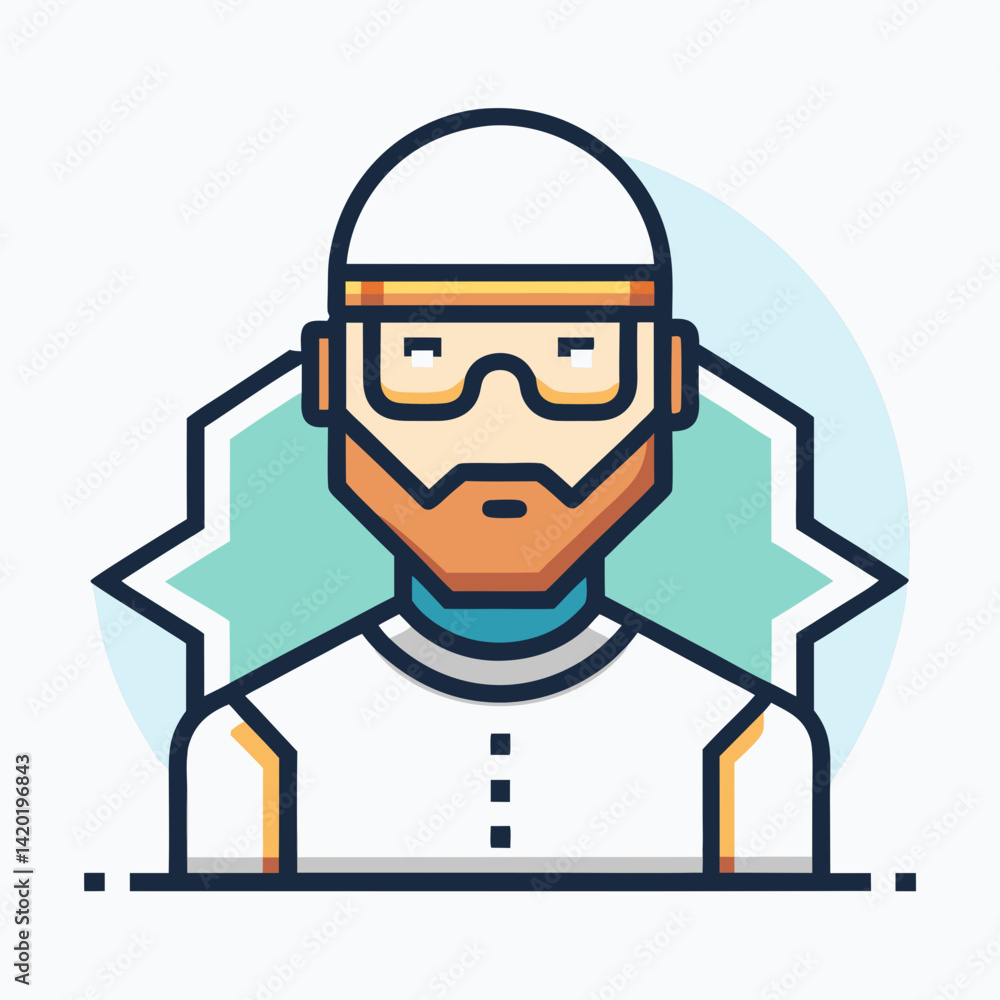 vector illustration of a cartoon builder vector illustration of a cartoon builder