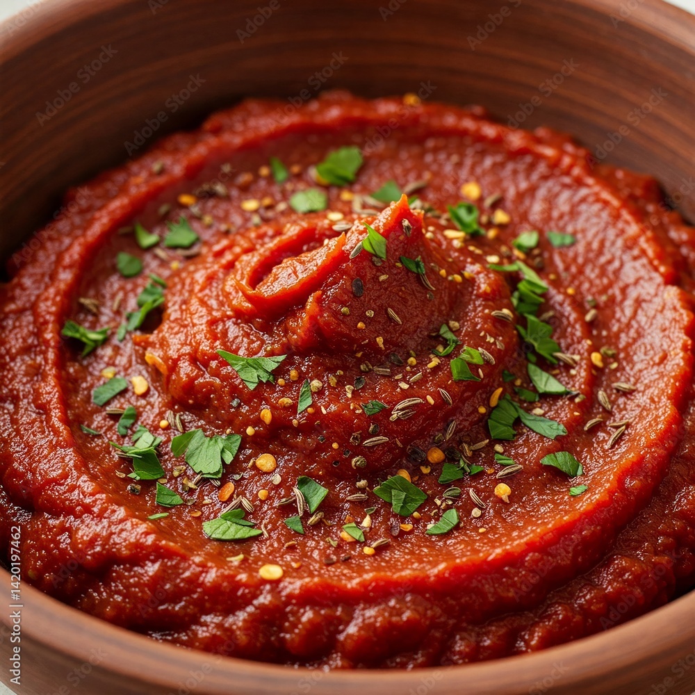 Tomato paste with spices and greens Tomato paste with spices and greens