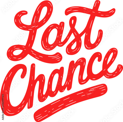 Last Chance Sale Red Typography Design