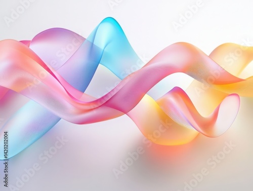 Light thread twists gently on a pastel moving background