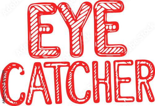 Red Eye Catcher Design Graphic