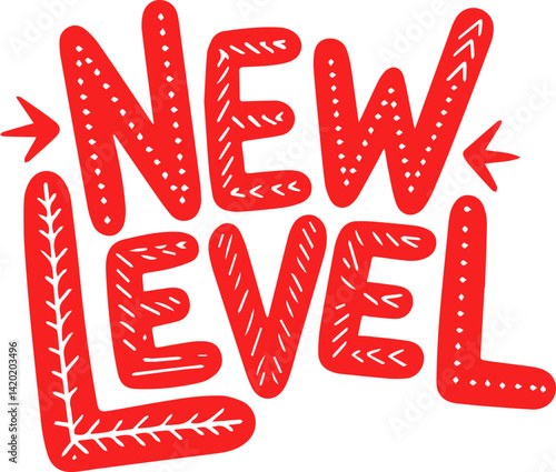 Red New Level Graphic Design