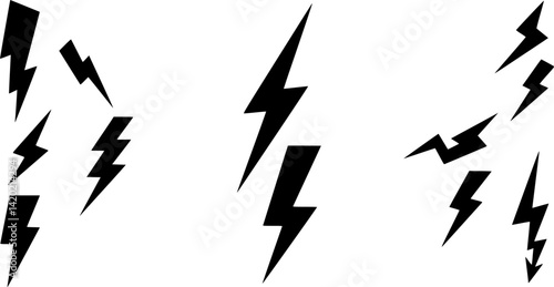 Lightning icon, Lightning sign vector
