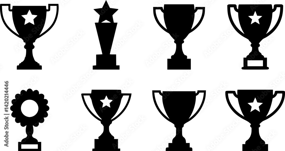 Naklejka premium trophy icon vector 
