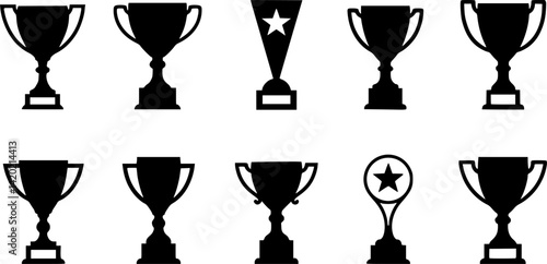 trophy icon vector
