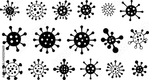 corona virus icon, virus icon vector
