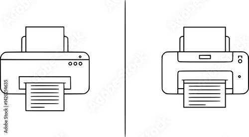 printer icon, print sign vector

