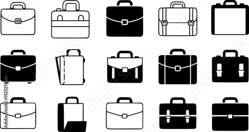 Briefcase icon, Briefcase sign vector
