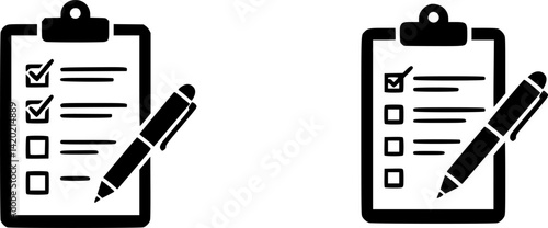 clipboard with pen icon
