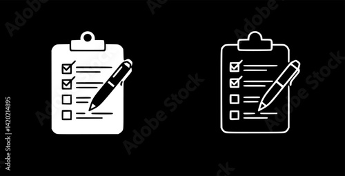 clipboard with pen icon
