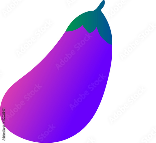 eggplant isolated on white