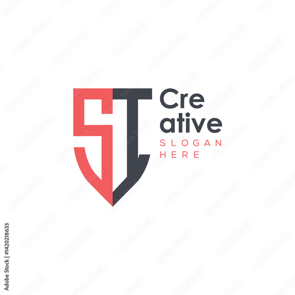 Fototapeta premium initial monogram letter logo with creative design.