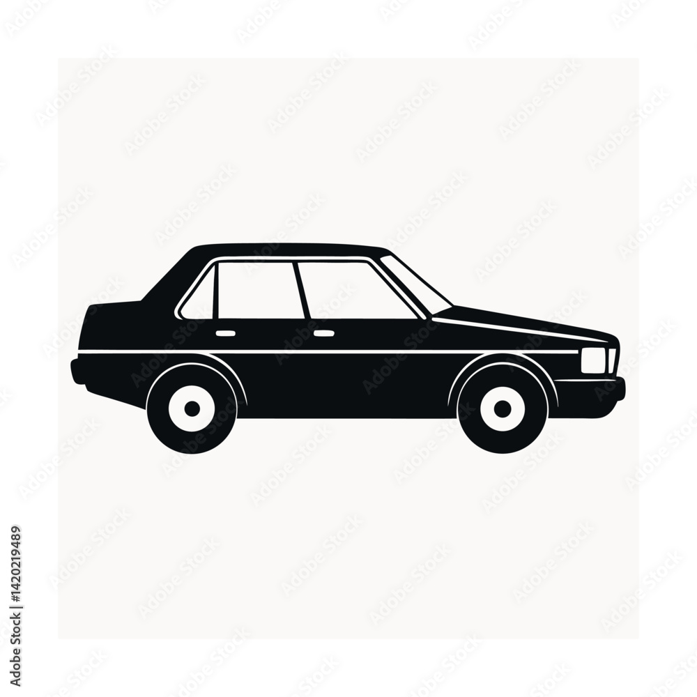Classic Car Silhouette Vector Design Classic Car Silhouette Vector Design