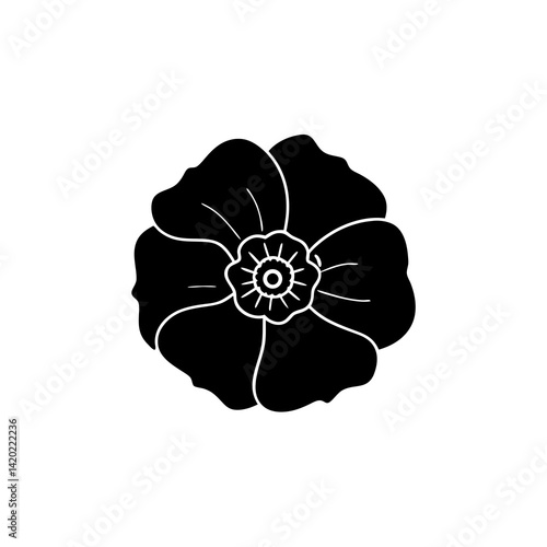 creative details poppy icon Vector Illustration	