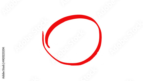 Red circle mark on transparent background. Bright red scribble ovals and bubbles to circle and highlight text. Highlight circle icon.