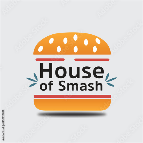 House of Smash – Modern Fast Food Logo Design
