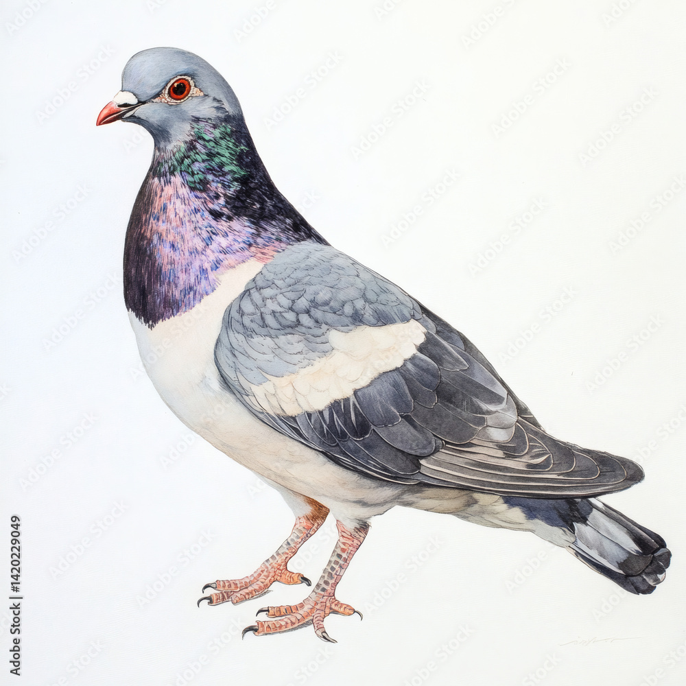 Obraz premium pigeon on a white background