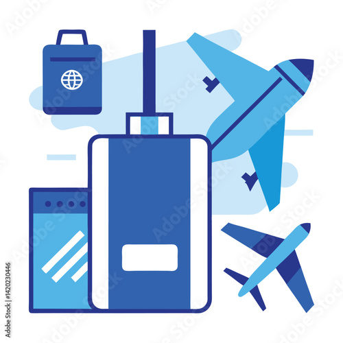 Air Travel Essentials Passport Boarding Pass