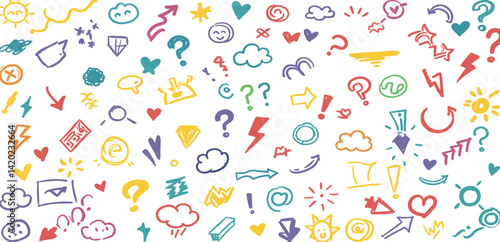 Wallpaper Mural Line movement comic element, cartoon emotion mark effect decoration icon.  Torontodigital.ca