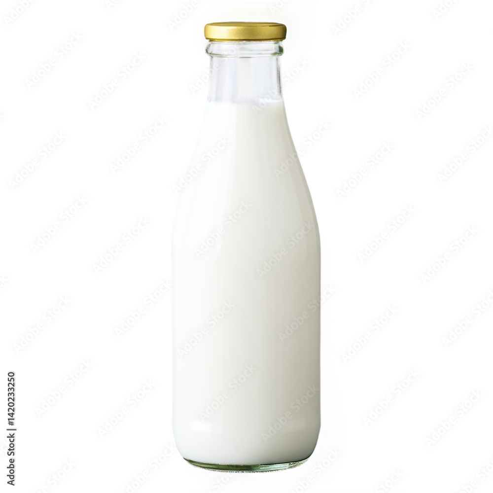glass bottle of milk isolated on transparent background glass bottle of milk isolated on transparent background