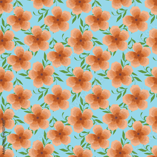 Vintage seamless floral pattern. Liberty style background of small mauve and lilac flowers. Small flowers scattered over a white background. Stock for printing on surfaces