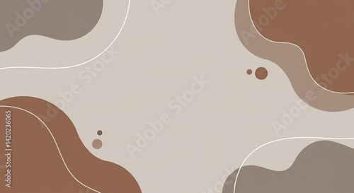 Abstract organic shapes in neutral colors