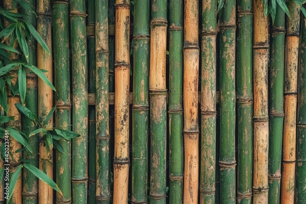 Dense arrangement of tall bamboo stalks with vibrant green leaves. Natural setting with rich textures soft lighting highlights lush greenery. Captivates tranquility. Neural network AI generated Dense arrangement of tall bamboo stalks with vibrant green leaves. Natural setting with rich textures soft lighting highlights lush greenery. Captivates tranquility. Neural network AI generated